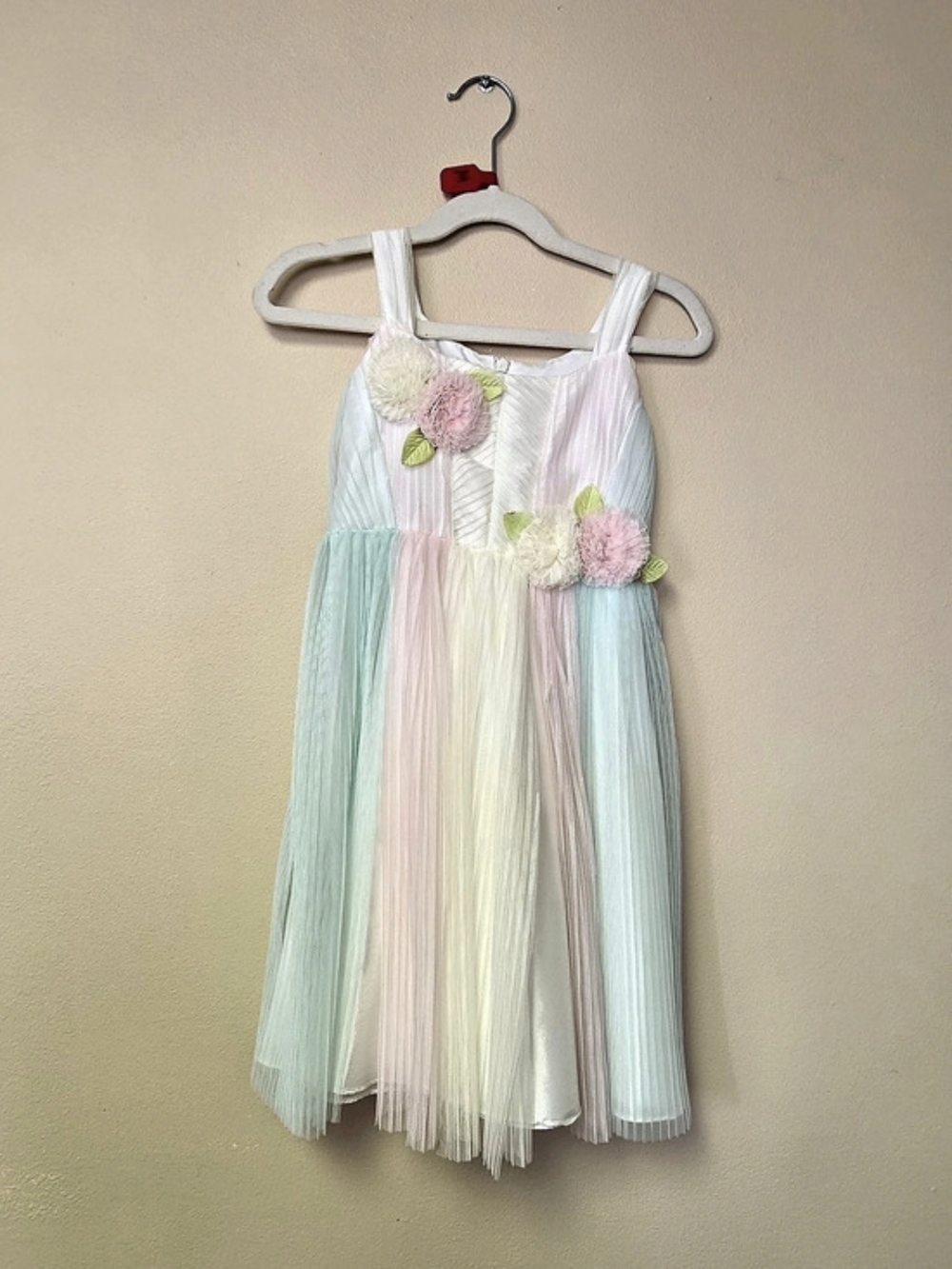 Bonnie Jean Girls Floral Tulle Dress Size 5 Like New